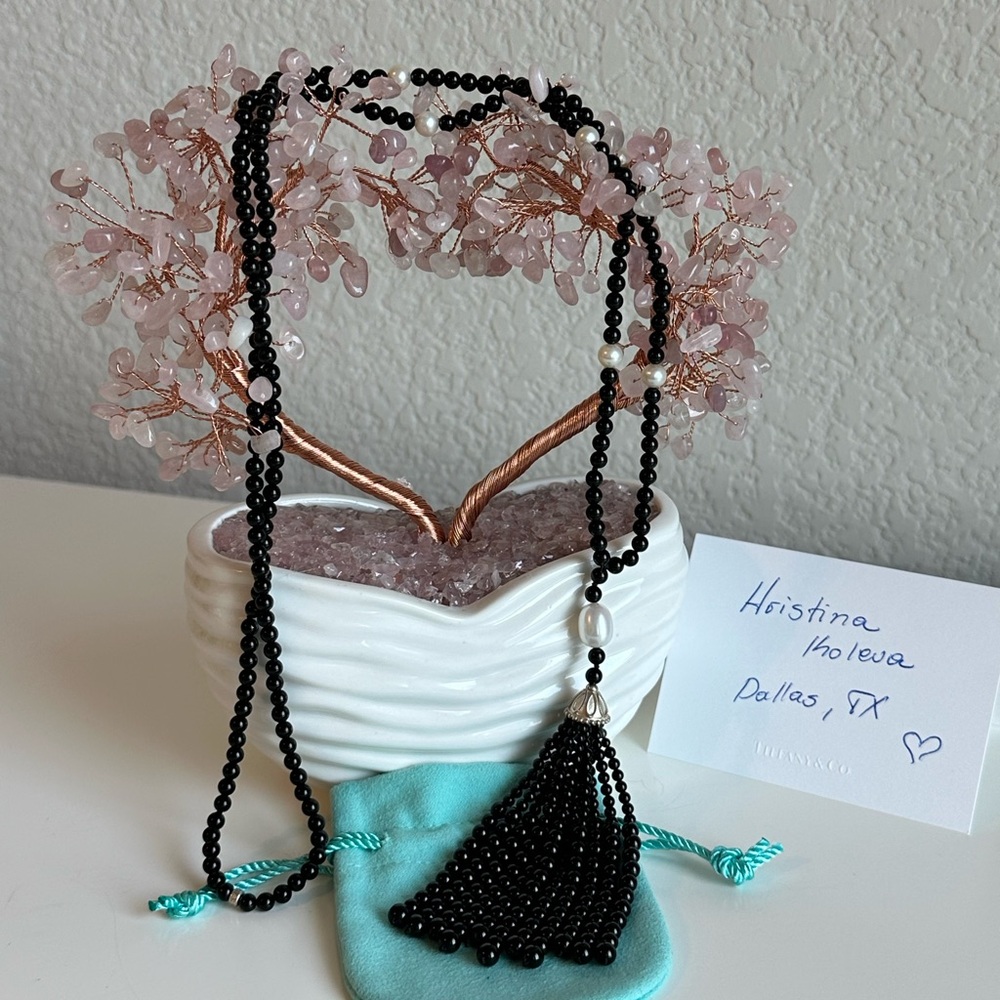 Tiffany & Co. Ziegfeld Onyx Tassel Necklace